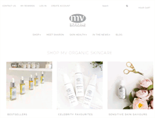 Tablet Screenshot of mvskincare.com